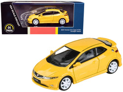 2007 Honda Civic Type R FN2 Sunlight Yellow 1/64 Diecast Model Car by Paragon Models