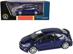 2007 Honda Civic Type R FN2 Sapphire Blue Metallic 1/64 Diecast Model Car by Paragon Models