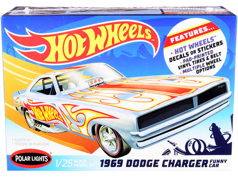 1969 Dodge Charger Funny Car "Hot Wheels" Plastic Model Kit (Skill Level 2) 1/25 Scale Model by Polar Lights
