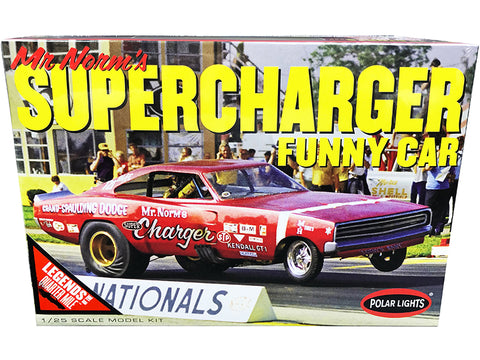 1969 Dodge Charger Funny Car "Mr. Norm's Supercharger" "Legends of the Quarter Mile" Plastic Model Kit (Skill Level 2) 1/25 Scale Model Kit by Polar Lights