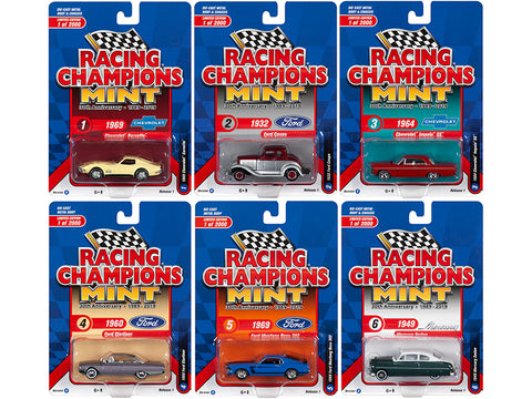 "Mint Release 2019" Set B (6 Piece Set) Release #1 "30th Anniversary" (1989-2019) Limited Edition to 2,000 pieces Worldwide 1/64 Diecast Models by Racing Champions