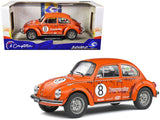 1974 Volkswagen Beetle 1303 #8 Matte Orange "Jagermeister" Tribute "Competition" Series 1/18 Diecast Model Car by Solido