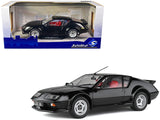1983 Alpine A310 Pack GT Noir Irise Black with Red Interior 1/18 Diecast Model Car by Solido