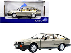 1984 Alfa Romeo GTV6 Nickel Silver Metallic 1/18 Diecast Model Car by Solido