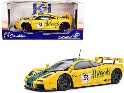 McLaren F1 GTR Short Tail #51 Andy Wallace - Derek Bell - Justin Bell "Harrod's" 24 Hours of Le Mans (1995) "Competition" Series 1/18 Diecast Model Car by Solido