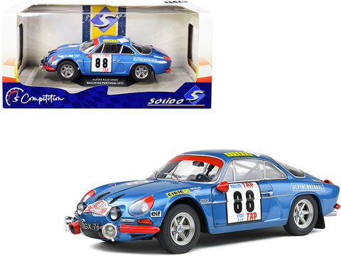 Alpine A110 1600S #88 Jean-Pierre Nicolas - Jean Todt Winner Portugal Rally (1971) "Competition" Series 1/18 Diecast Model Car by Solido