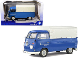 Volkswagen T1 Pickup Truck Blue with Canopy "Volkswagen Service" 1/18 Diecast Model by Solido