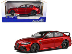 2021 Alfa Romeo Giulia GTA M Rosso Tristrato Red Metallic with Carbon Top 1/18 Diecast Model Car by Solido