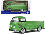 1968 Volkswagen T2 Pickup Truck Green Metallic "Rooster Speed Motorcycle" 1/18 Diecast Model by Solido