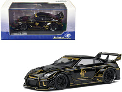Nissan GT-R (R35) LB Silhouette Works GT RHD (Right Hand Drive) Black JPS "John Player Special" 1/43 Diecast Model Car by Solido