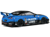 Nissan GT-R (R35) LB Silhouette Works GT RHD (Right Hand Drive) #5 Black and Blue "Calsonic" 1/43 Diecast Model Car by Solido