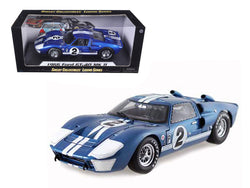 1966 Ford GT40 GT 40 Mark II #2 Blue 12 Hours of Sebring 1/18 Diecast Model Car by Shelby Collectibles