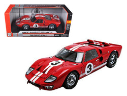 1966 Ford GT-40 MK 2 Red #3 1/18 Diecast Model Car by Shelby Collectibles