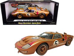 1966 Ford GT-40 MK II #5 Gold After Race (Dirty Version) 1/18 Diecast Model Car by Shelby Collectibles