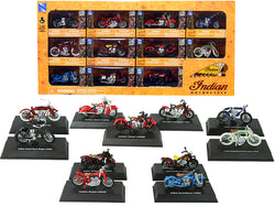 "Indian Motorcycle" (11 Piece Set) 1/32 Diecast Motorcycle Models by New Ray