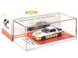1988 Toyota Supra 3.0GT Turbo A RHD (Right Hand Drive) White and Yellow with Red Stripes "Shell x Gran Turismo 7" Special Edition 1/64 Diecast Model Car by Tarmac Works