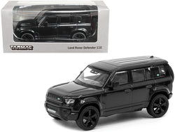 Land Rover Defender 110 Black Metallic "Global64" Series 1/64 Diecast Model by Tarmac Works