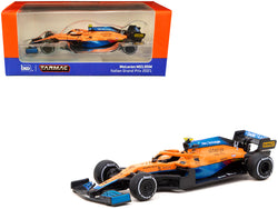 McLaren MCL35M #4 Lando Norris 2nd Place Formula One F1 Italian GP (2021) "Global64" Series 1/64 Diecast Model Car by Tarmac Works
