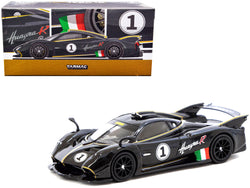 Pagani Huayra R #1 Nero Oro Black "Global64" Series 1/64 Diecast Model Car by Tarmac Works