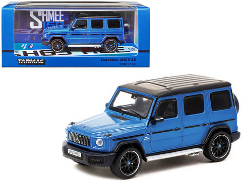 Mercedes-AMG G 63 Blue Metallic with Black Top "Shmee150" "Collab64" Series 1/64 Diecast Model by Tarmac Works