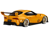 Toyota Pandem GR Supra V1.0 Yellow with Graphics 1/18 Model Car by Top Speed