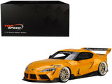 Toyota Pandem GR Supra V1.0 Yellow with Graphics 1/18 Model Car by Top Speed