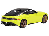2023 Nissan Z Proto Spec Ikazuchi Yellow with Black Top 1/18 Model Car by Top Speed
