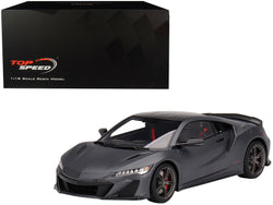 Acura NSX Type S Gotham Matte Gray 1/18 Model Car by Top Speed