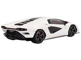 Lamborghini Countach LPI 800-4 Bianco Siderale White with Black Accents 1/18 Model Car by Top Speed