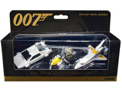 "Air Sea and Space Collection - James Bond 007" (3 Piece Set) Diecast Models by Corgi