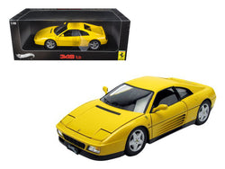 1989 Ferrari 348 TB Yellow Elite Edition 1/18 Diecast Model Car by Hotwheels