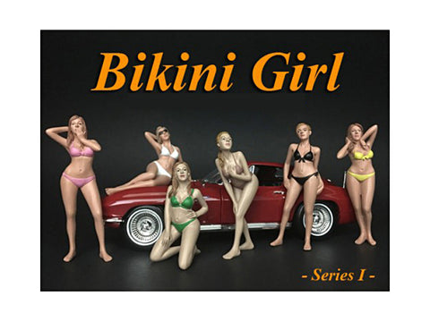 "Bikini Calendar Girls" Series #1 (6 Piece Figure Set) for 1/18 Scale Diecast Models by American Diorama