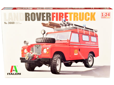 Land Rover Fire Truck Plastic Model Kit (Skill Level 3) 1/24 Scale Model by Italeri