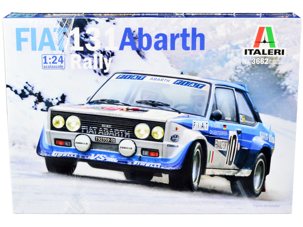 Fiat 131 Abarth Rally #10 Winner "Montecarlo Rally" (1980) Plastic Model Kit (Skill Level 3) 1/24 Scale Model by Italeri