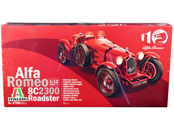 Alfa Romeo 8C 2300 Roadster Plastic Model Kit (Skill Level 5) 1/12 Scale Model by Italeri