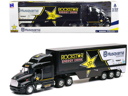 Peterbilt 387 Semi-Truck Black "Rockstar Energy Drink - Husqvarna Factory Racing" 1/32 Diecast Model by New Ray